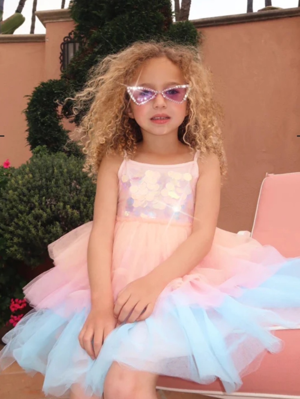 Lola + The Boys PAILLETTE OMBRE TUTU DRESS
